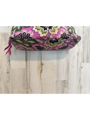 Vera Bradley Womens OS Viva La Vera Pink Green Floral Quilted Frame Satchel Bag thumbnail 6