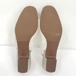 Trotters Dea Light Grey Snake Leather Patent Square Cap Toe Slingback Pump 6.5 thumbnail 8