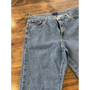 Tommy Hilfiger Jeans Womens 13/30 Vintage Freedom Y2K Pants Flag Patch USA Adult thumbnail 8
