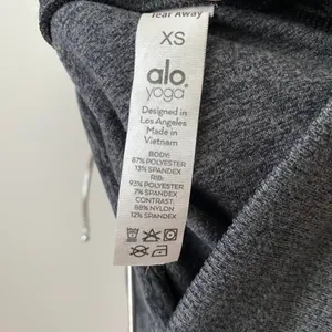 Alo Yoga XS Gray High Waist Goddess Leggings‎ Ribbed Colorblock Yoga Pants thumbnail 4