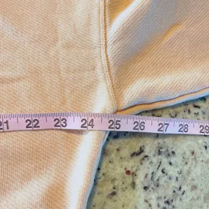 American Eagle Henley Sweatshirt Womens Small Peach‎ Relaxed Waffle Knit Cropped thumbnail 6