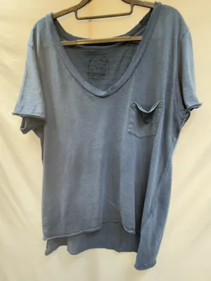 Free People We the Free Scoop Neck Pocket Tee size Large thumbnail 1