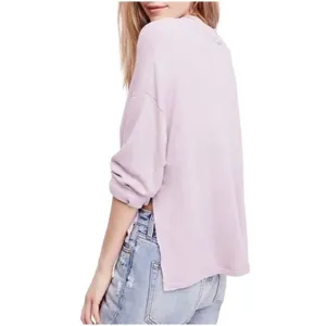 ✨Free People Sweatshirt Someday Sz Small Pullover Pink Fleece Oversize✨ thumbnail 2