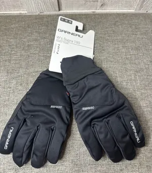 Garneau Womens L Supra 180 Black Thermal Cycling Running Gloves Touchscreen thumbnail 1