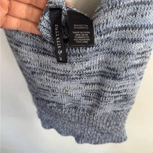 Full Tilt Blue Marled Knit Cropped Tank thumbnail 4