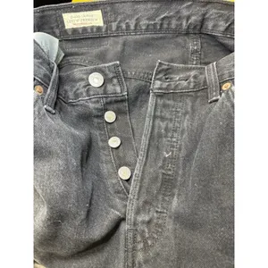 Levi's Shorts Womens W29 501 Button Fly Black Raw Hem Grunge High Rise thumbnail 4