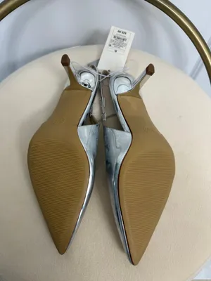 NWT A New Day Silver Pointed Toe Slingback Flats 6.5 thumbnail 6