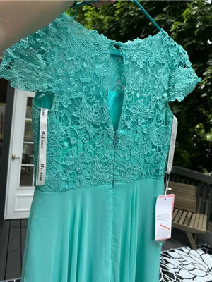 JJs House Estelle bridesmaid Dress Lace Bodice in Spa (Aqua blue/green) (206482) thumbnail 13