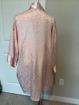 Vintage Victoria’s Secret pink silk Feel robe sz XL thumbnail 2