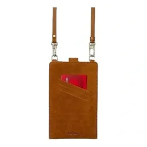 Heyday Phone Holder‎ Crossbody Brown Faux Leather New​​​ thumbnail 3
