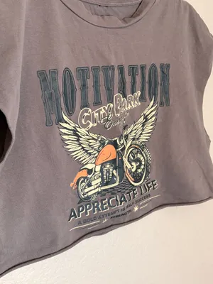 Vintage Motorcycle Graphic Cropped thumbnail 4