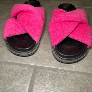 Anthropologie Maeve Terry Pink Criss Cross Slide Sandals Women’s Shoe Size 6 thumbnail 4