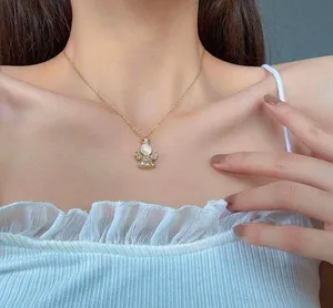 18K Gold Plated Angel Pendant Necklace for Women thumbnail 4