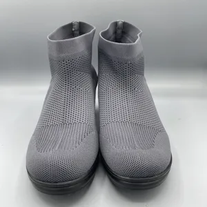 Bernie Mev Doll Womens Heels Boots‎ Gray Sz 9 Stretchy Knit Upper Cushioned thumbnail 2