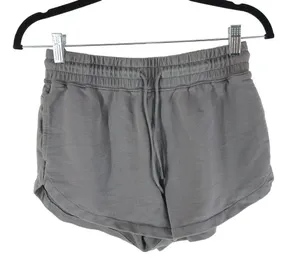 Gymshark Womens Legacy Drawstring Shorts Pockets Logo Gray XS thumbnail 1