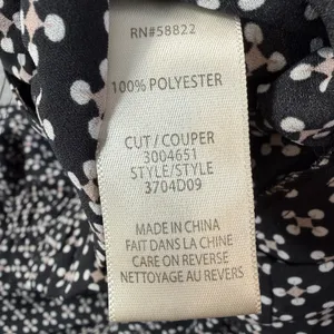 MAX STUDIO Women's Small Black White Pink Patterned Wide Leg Pants Pockets thumbnail 6