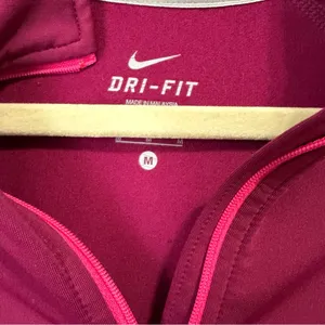 Nike Dri Fit Pink Half Zip Pullover Long Sleeve Size Medium thumbnail 5