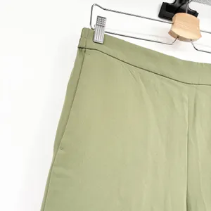J.Crew Womens Olive Green Wide-Leg Jamie Pant Career Minimalist Trousers Size 10 thumbnail 4