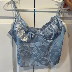 PacSun baby blue satin tank thumbnail 1