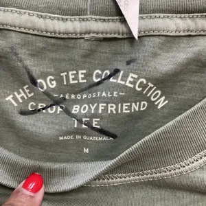 Aeropostale Nashville Tennessee Crop Boyfriend Tee Khaki Green Tee New Medium thumbnail 2