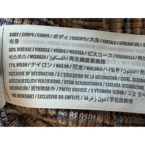 Abercrombie & Fitch Ribbed Knit Tank Top Brown Blue Square Neck Medium‎ Y2K Boho thumbnail 6