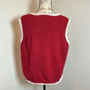 Holiday Editions Penguin Christmas Sweater Vest Red Fair‎ Isle Ugly Christmas XL thumbnail 3