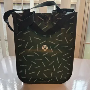 lululemon athletica Green and Black Logo Reusable Tote thumbnail 1