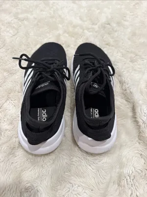 Adidas Cloudfoam QT Flex women's sneakers in black and white size 7 thumbnail 4
