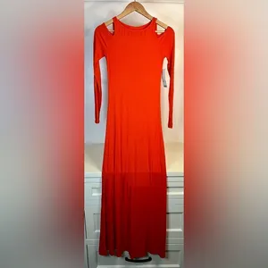 NWT- Urban Outfitters Silence + Noise Xandra Knit Cold Shoulder Maxi Dress - Med thumbnail 4