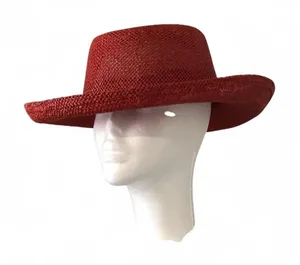 Unisex Western Ranch Rodeo Concert Festival Boho Indie Cowboy Cowgirl Straw Hat Cap Red Measurement in pics thumbnail 1