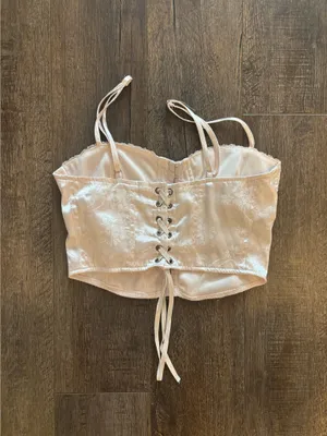 LA Hearts Pale Pink Corset Top thumbnail 2