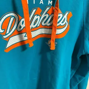 Fanatics Aqua Miami Dolphins NFL First Contact Raglan Pullover Hoodie- Size XL thumbnail 5