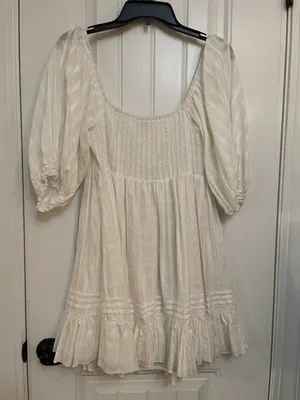 Mabel White Babydoll Dress thumbnail 3