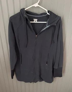 Columbia Jacket Full Zip Women's‎ Hoodie XL Jacket Navy Blue Long Sleeve thumbnail 1