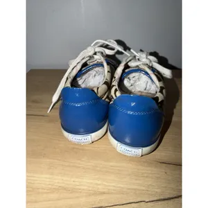 COACH Barrett Signature Canvas Sneakers Women's Size 7.5 Brown Khaki Blue L thumbnail 6
