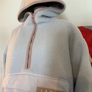 Jordan Cropped Pullover Jacket Women's Size 2XL XXL Blue Fleece Hooded thumbnail 3