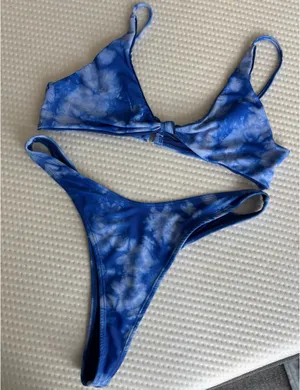 Freedom Ravewear Blue Tie-Dye Bikini Set thumbnail 1