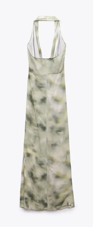 Zara Dress maxi multiposition satin effect wedding party coctail thumbnail 12