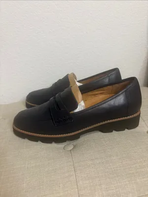 Vionic Cheryl II Lug Penny Loafers -navy blazer Leather Orthotic Support size11 thumbnail 5