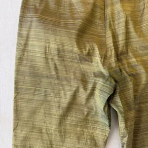 Muse 2 Piece Pant Set Womens 8 Green 100% Silk Beaded Embroidered Crop Top Pants thumbnail 3