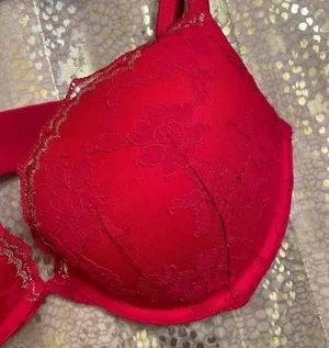 Victoria’s Secret Dream Angels Red Gold Lace Push Up Bra 32DD thumbnail 4