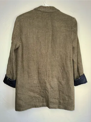 Zara Brown‎ Textured Blazer Women’s Small thumbnail 2
