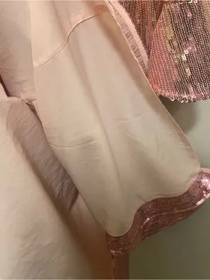 Rachel Parcell Womens Midi Dress S Small Rose Gold Pink Sequins Allover Formal thumbnail 9