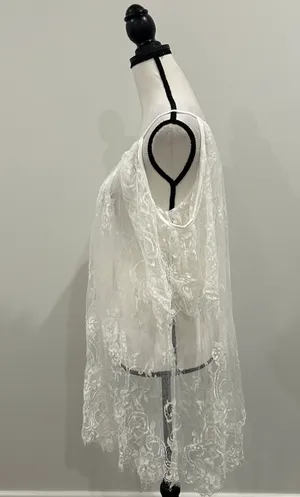 Lace Cover Shirt White Size XXL thumbnail 3