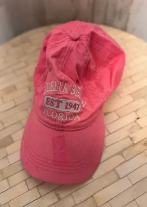 Indialantic Beach Florida Pink Embroidered Baseball Cap Adjustable Dad Hat thumbnail 1