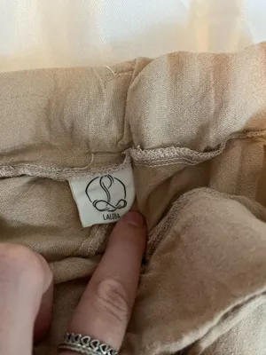 Brown linen pants thumbnail 5