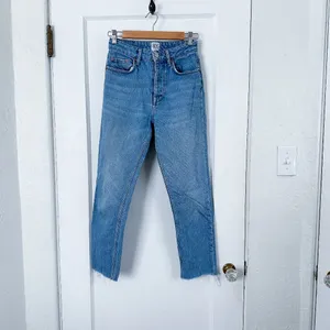 BDG | High Rise Raw Ankle Cropped Dillon Blue Jeans Size 26W thumbnail 3