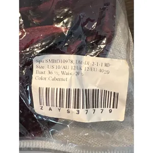 MISSACC Maxi Gown Size‎ 10 Cabernet Pleated Flutter Sleeve Floral Applique NWT thumbnail 8