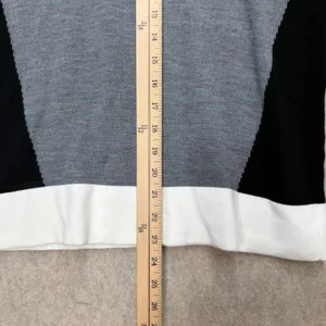 Colorblock Sweater Womens S French Connection Gray Black White Minimalist Mod thumbnail 7