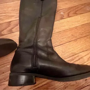 INC International Concepts Fawne Black Leather Knee-High Riding Boots Size 7 thumbnail 5
